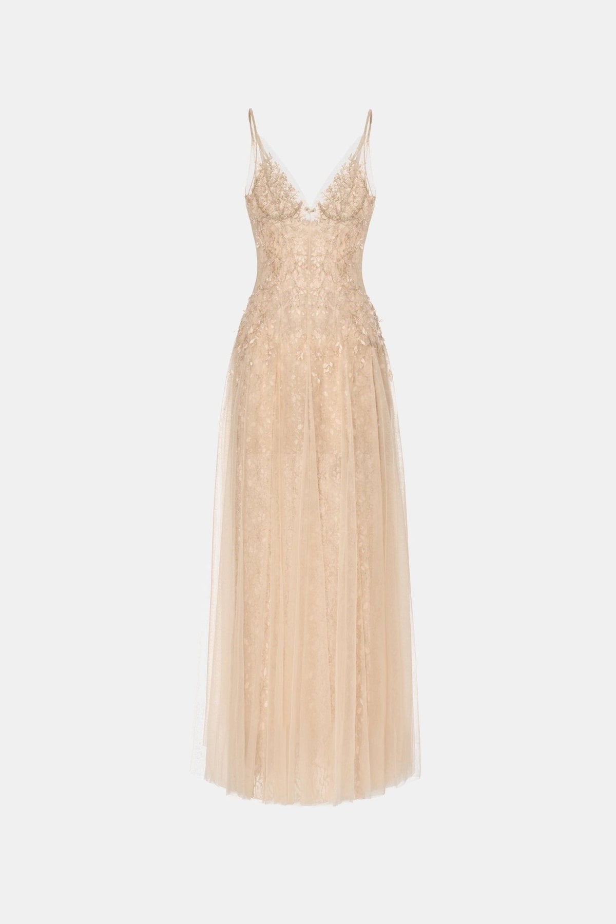 Pastel Deep-V Maxi Dress by Montsand