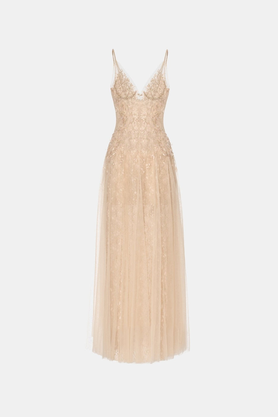 Pastel Deep-V Maxi Dress