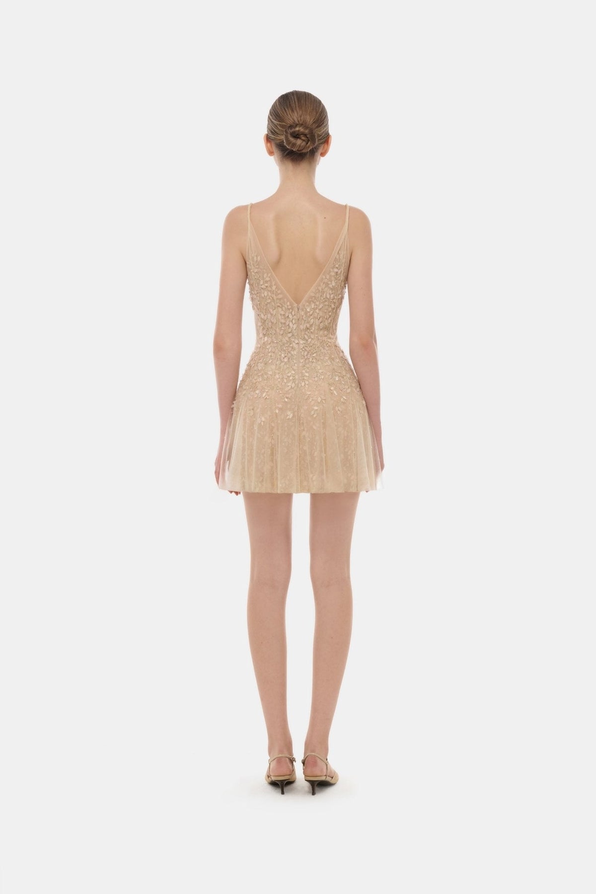 Pastel Deep-V Mini Dress by Montsand