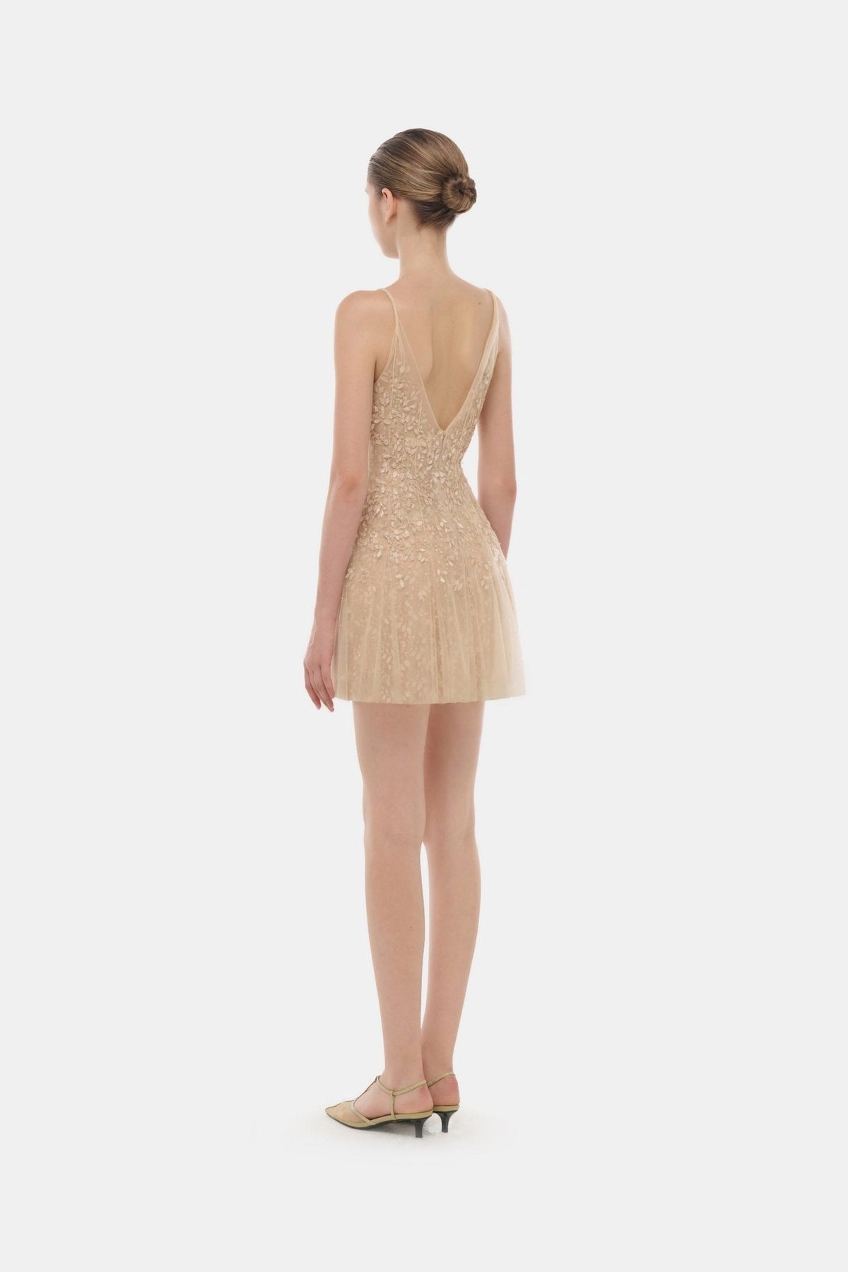 Pastel Deep-V Mini Dress by Montsand