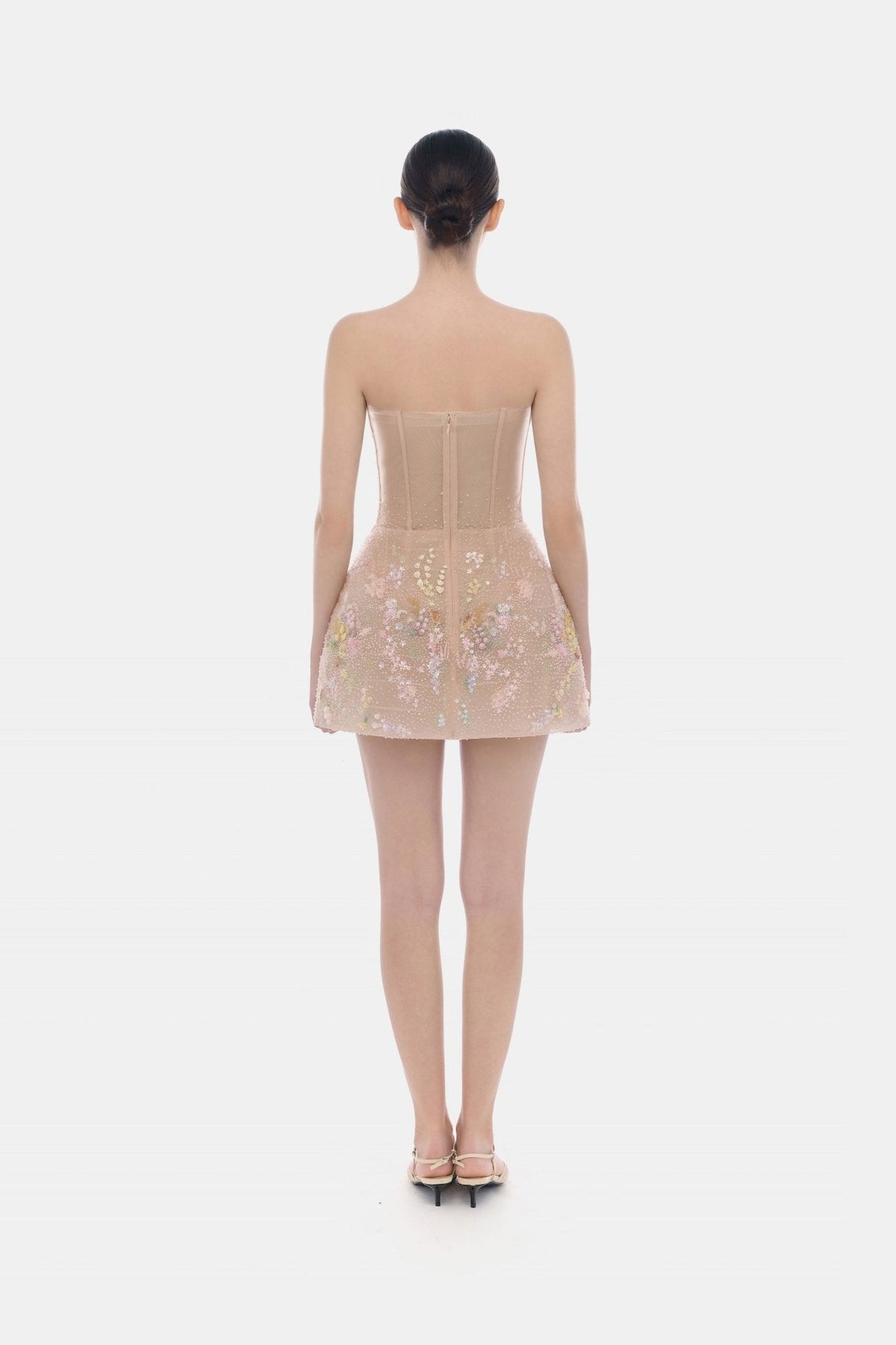 Pastel Mini Flower Embellished Dress by Montsand
