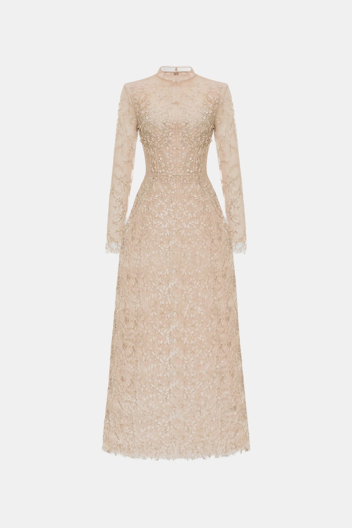 Pastel Mockneck Long Sleeve Maxi Dress by Montsand