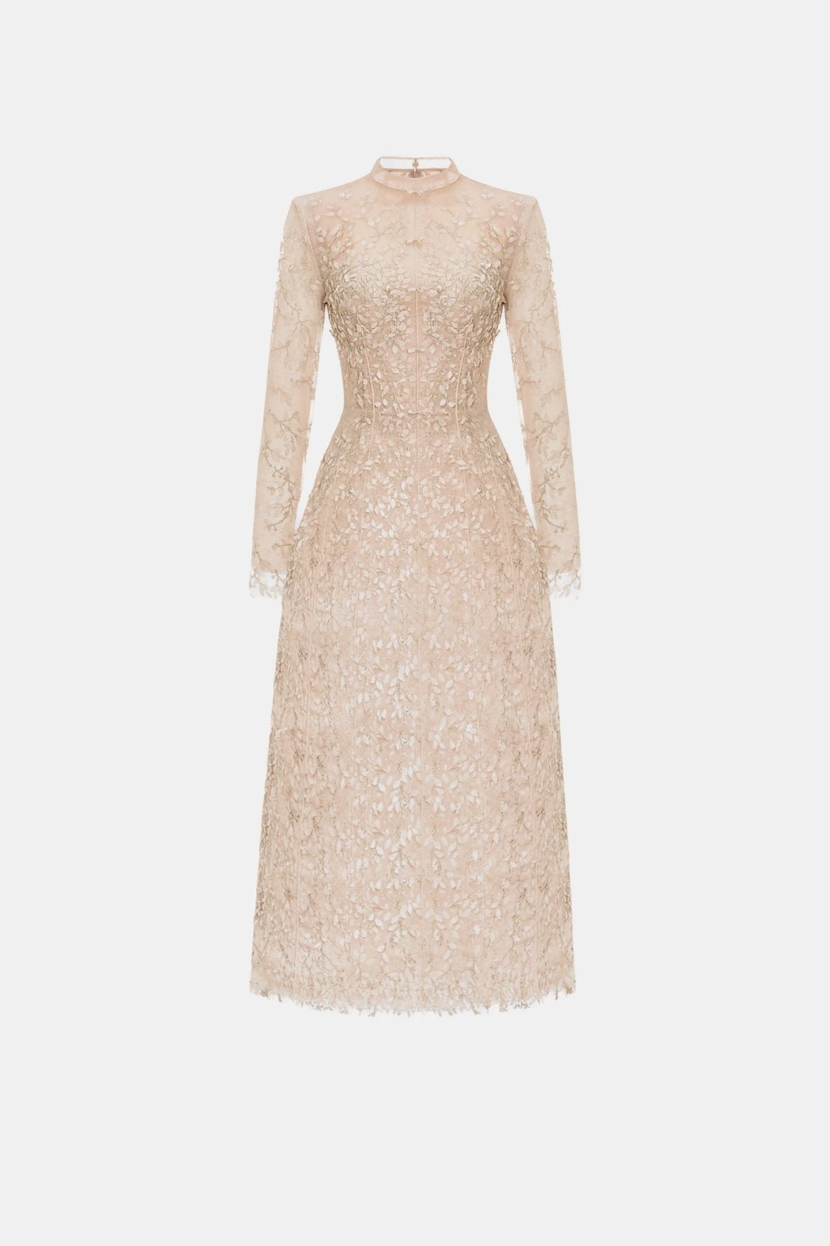 Pastel Mockneck Long Sleeve Midi Dress by Montsand
