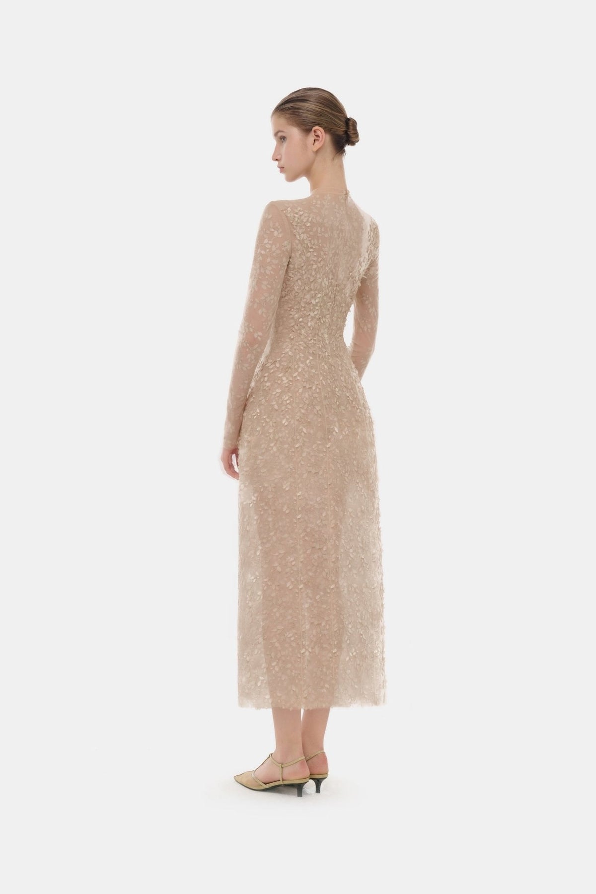 Pastel Mockneck Long Sleeve Midi Dress by Montsand