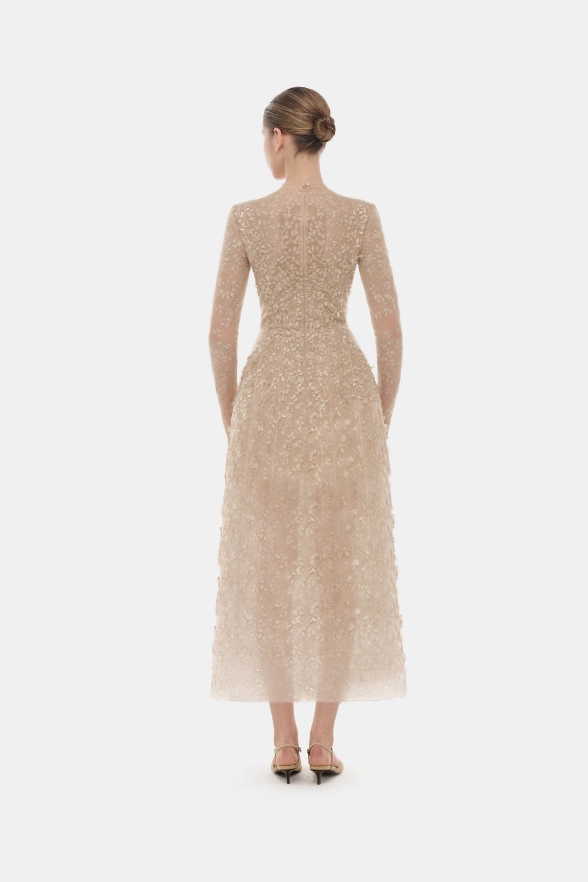 Pastel Mockneck Long Sleeve Midi Dress by Montsand