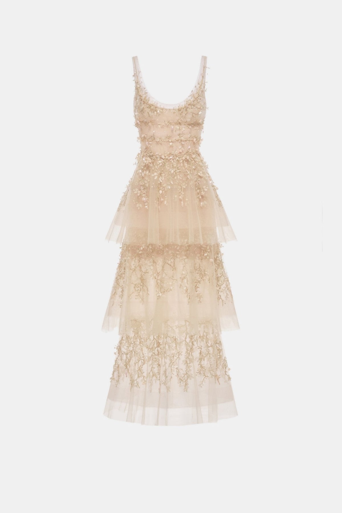 Pastel Tiered Midi Dress by Montsand