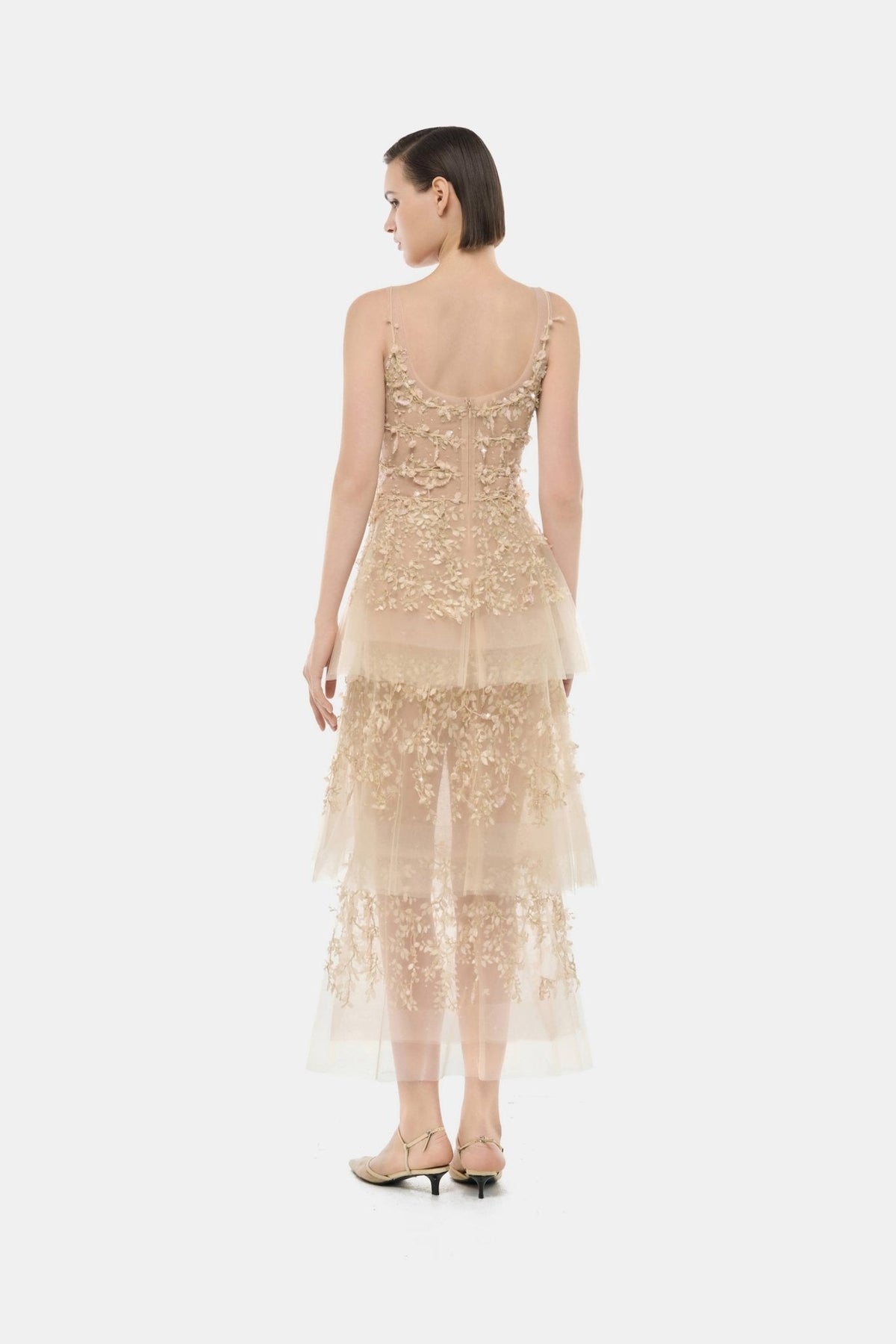 Pastel Tiered Midi Dress by Montsand