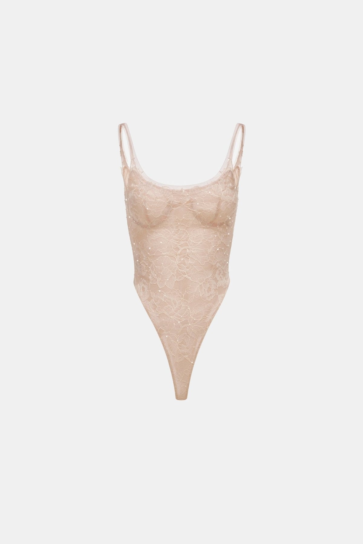 Peach Sheer Lace Top by Montsand