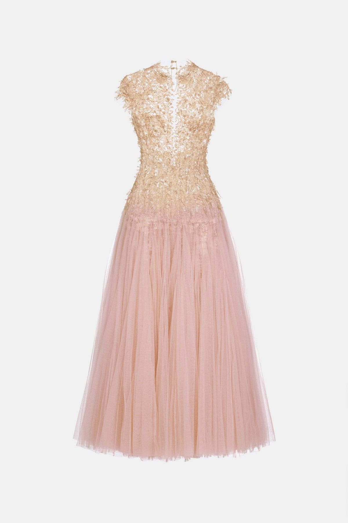 Pink Ombré Cut-Out Lace Dress by Montsand