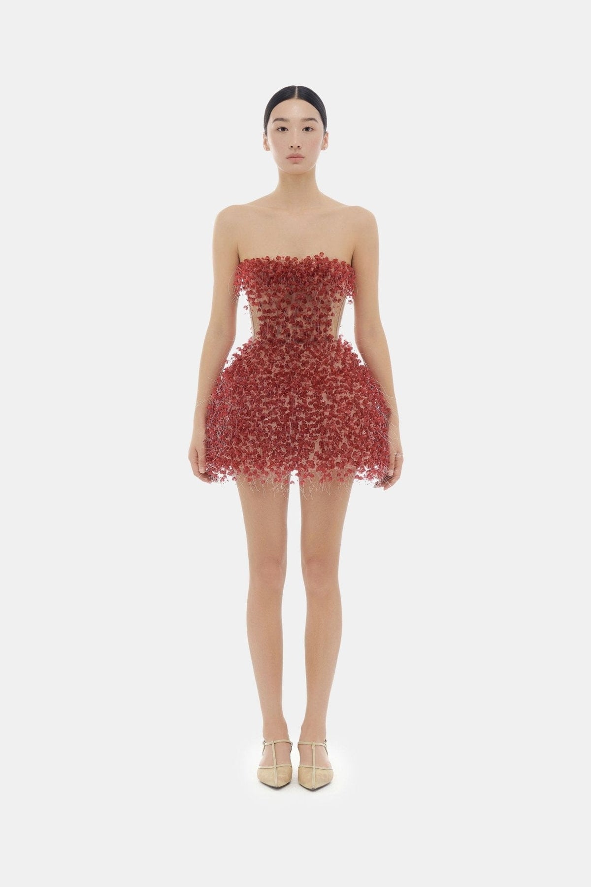 Red Flowers Mini Dress by Montsand