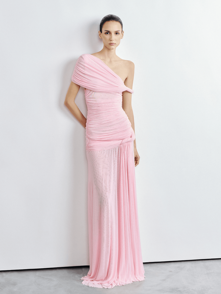 Calista One-Shoulder Gown