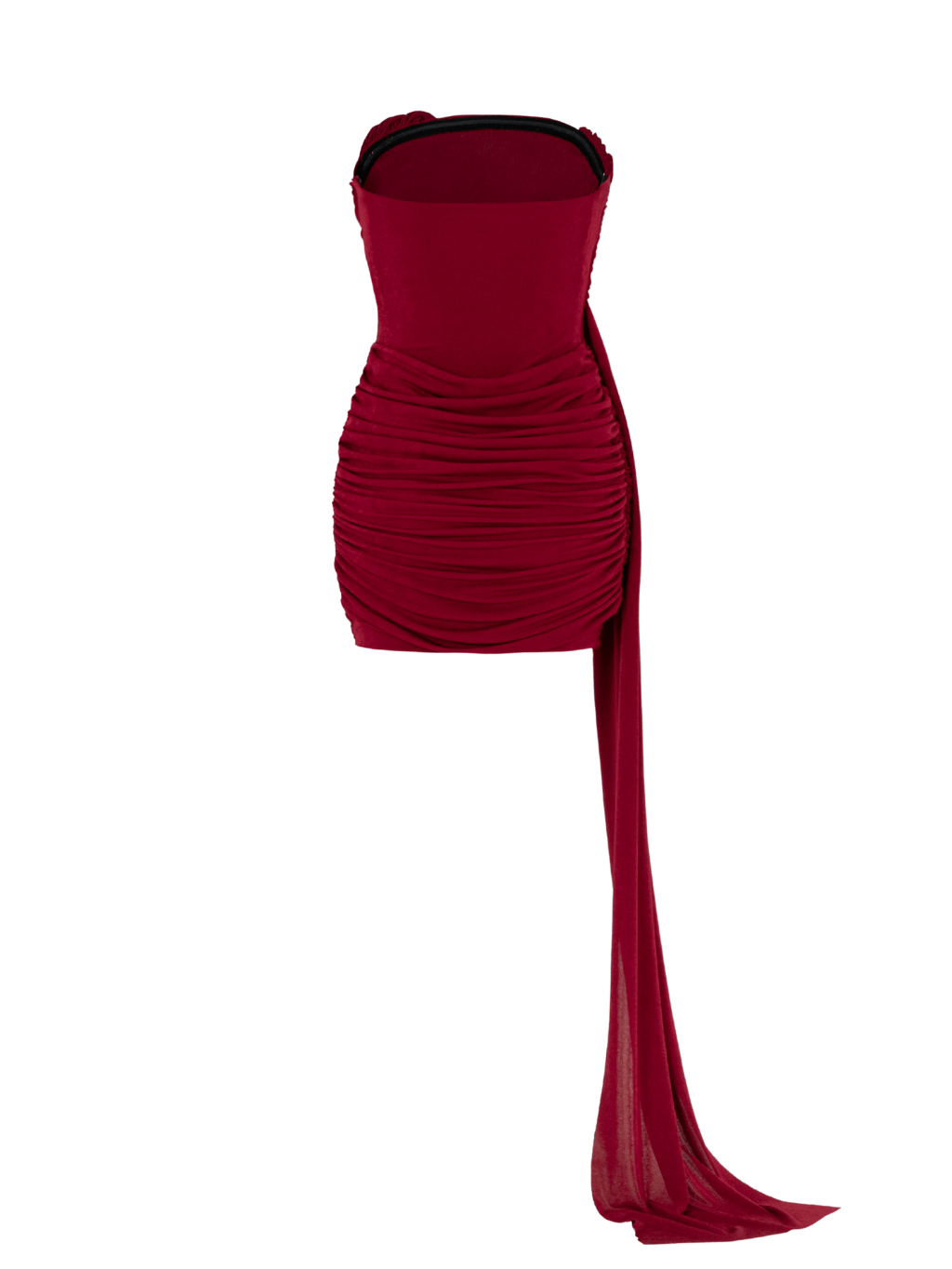 The Crimson Drape Mini Dress by COCOSIN