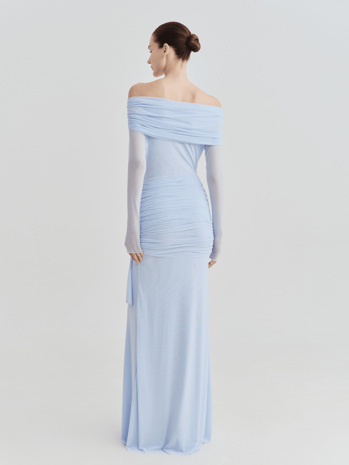The Lily Off-Shoulder Draped Tie Maxi Dress by COCOSIN