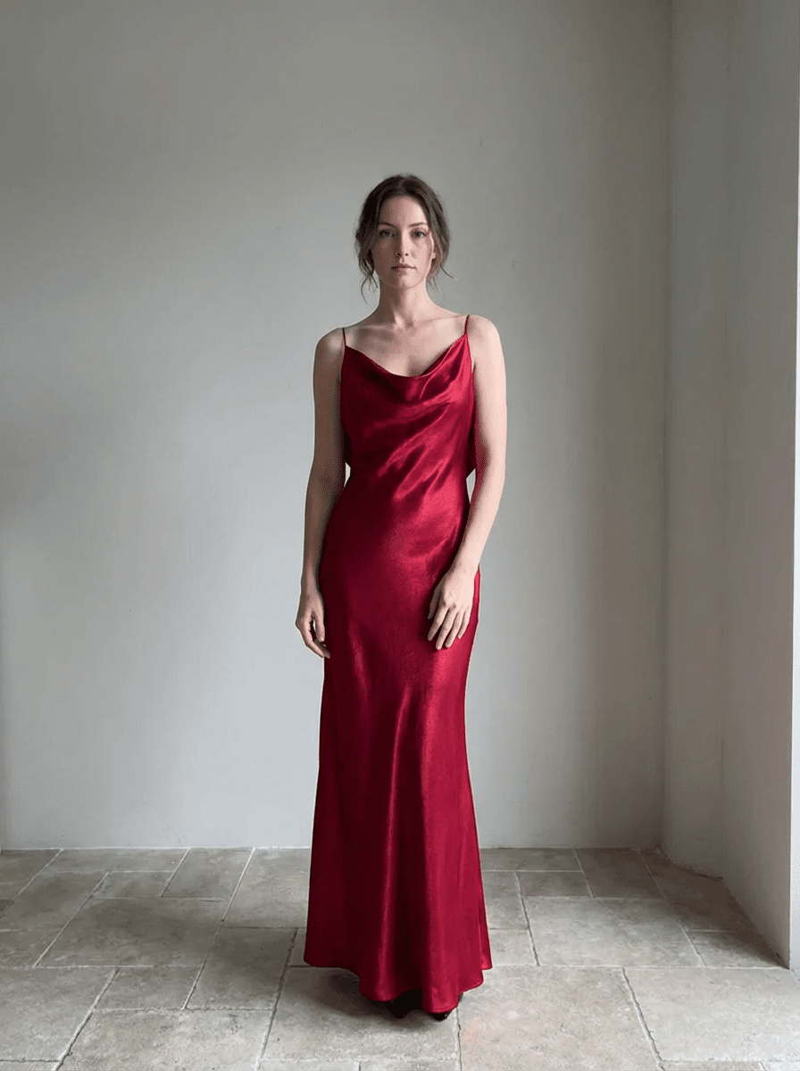 The Lumière Satin Slip Dress by COCOSIN