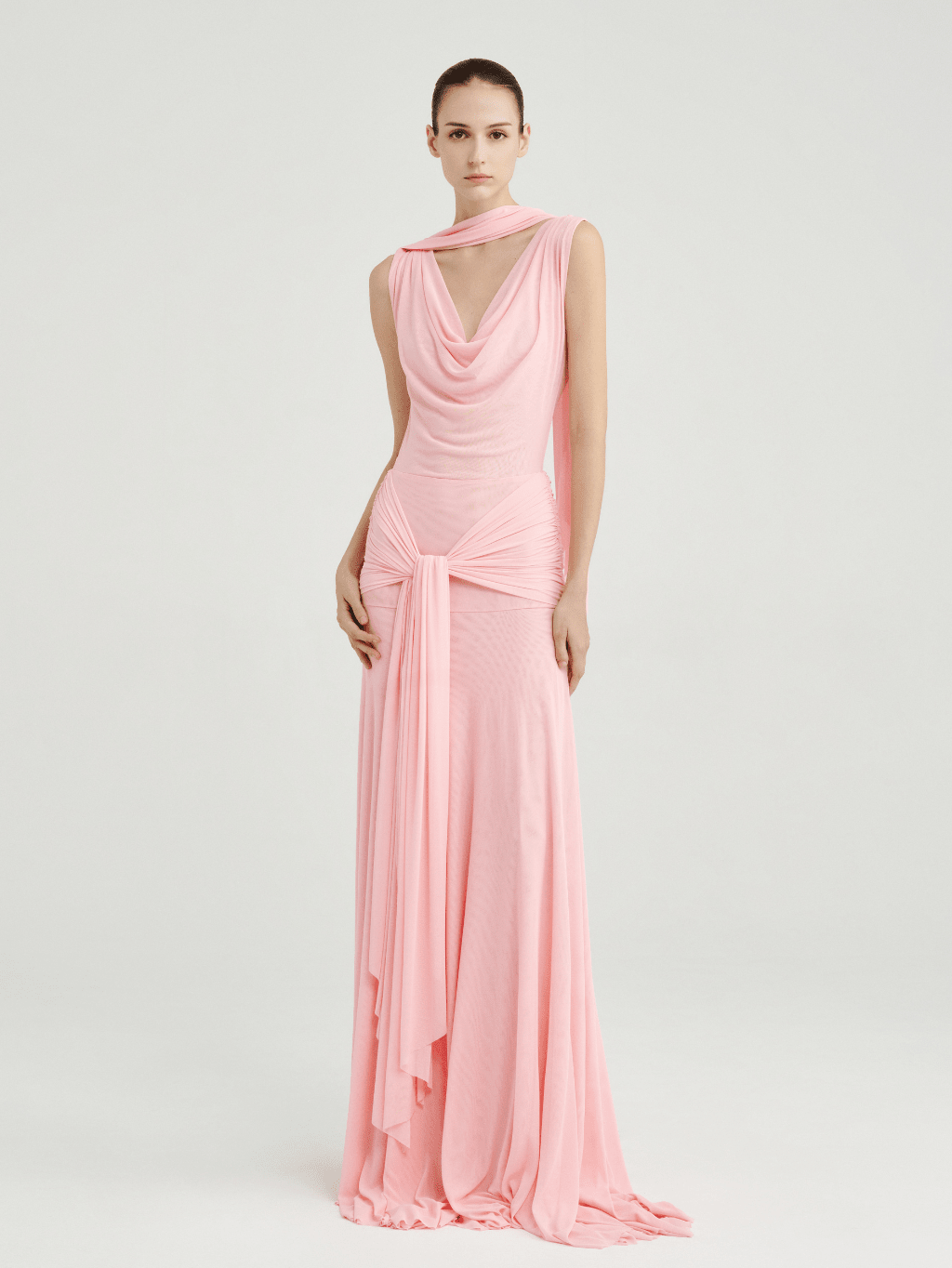 The Solène Drape Maxi Dress by COCOSIN