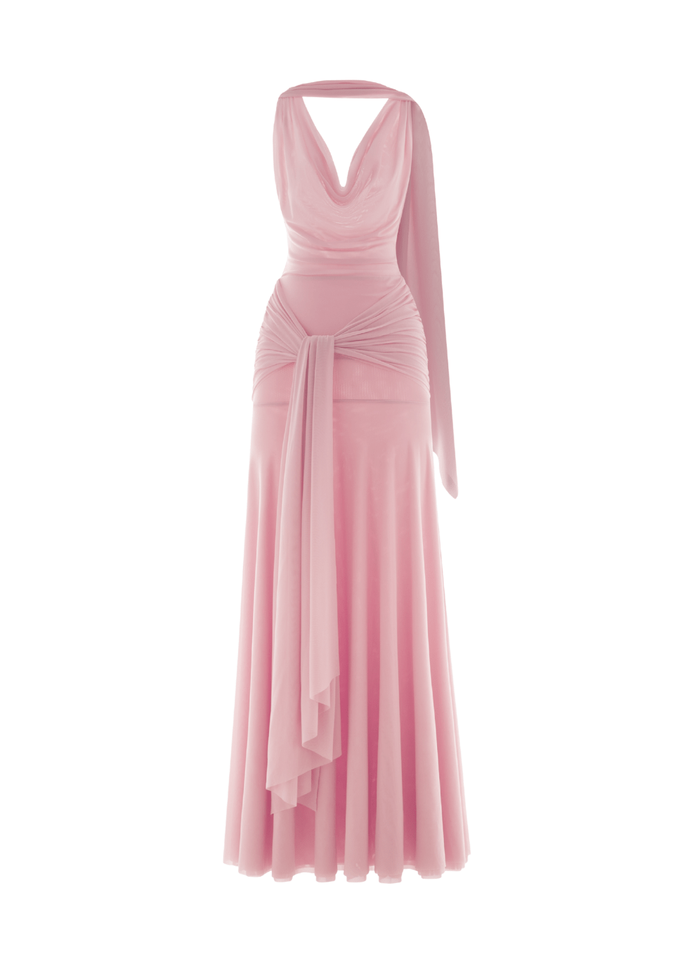 The Solène Drape Maxi Dress by COCOSIN