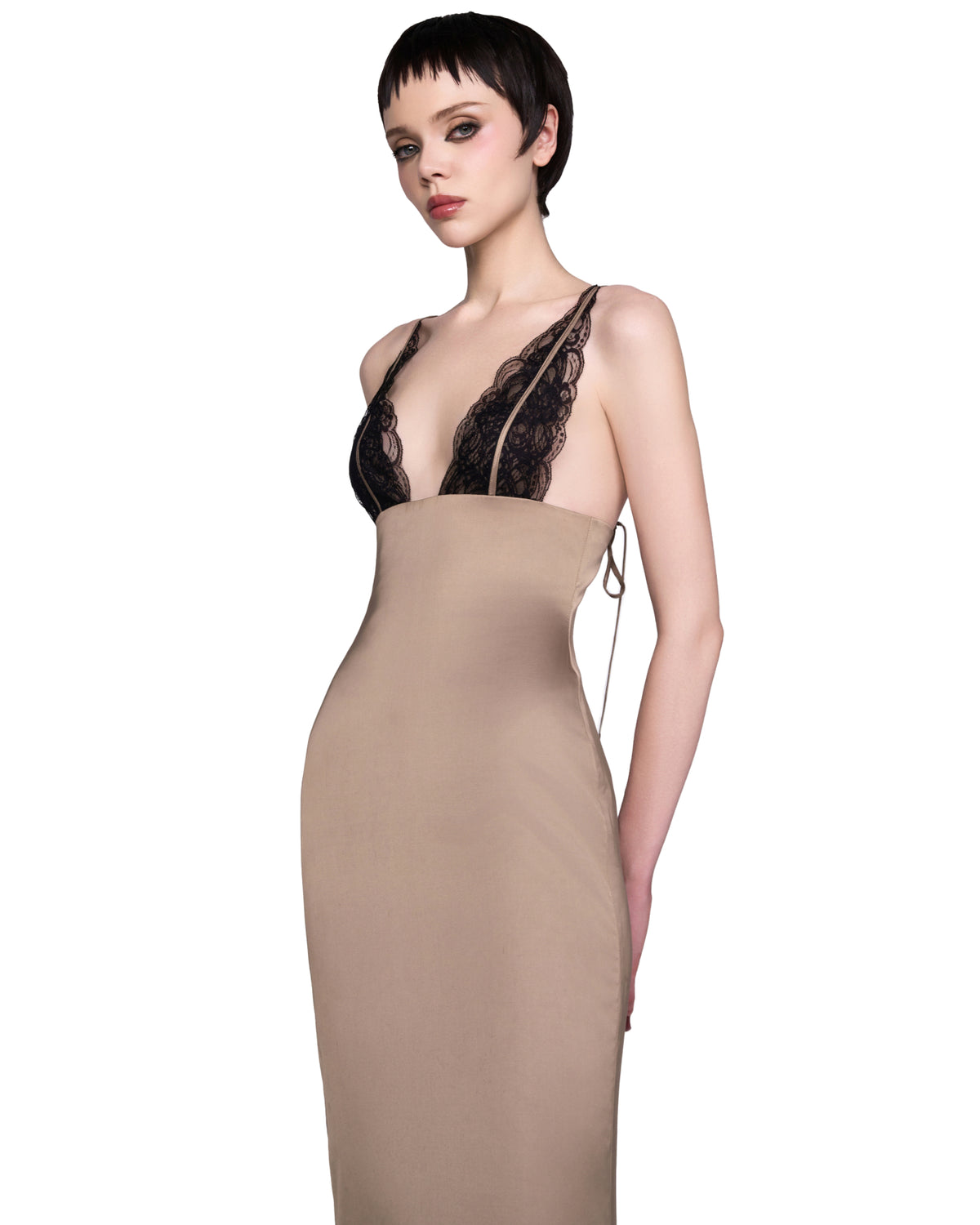 Gaga Dress (Brown) by LSOUL