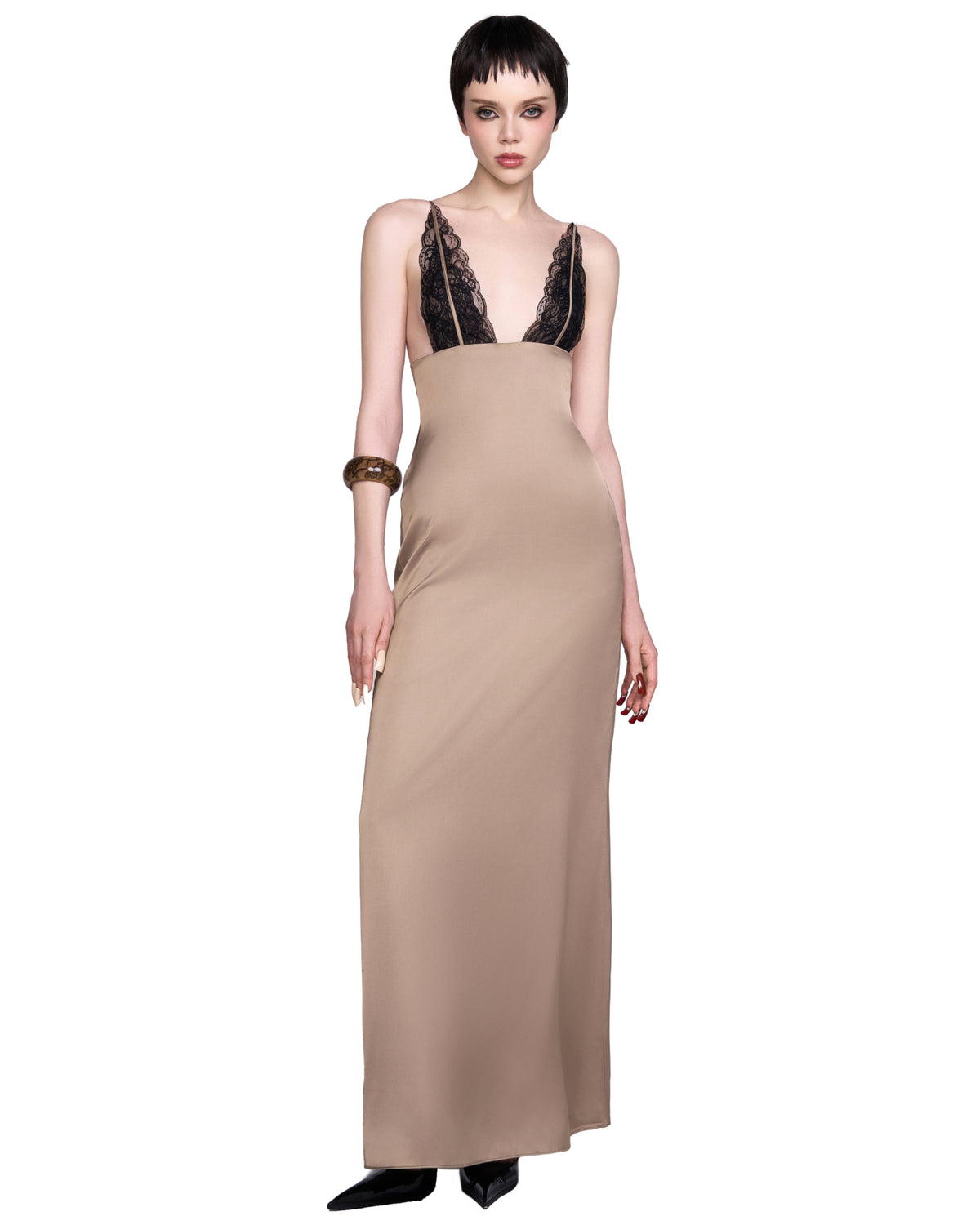 Gaga Dress (Brown) by LSOUL
