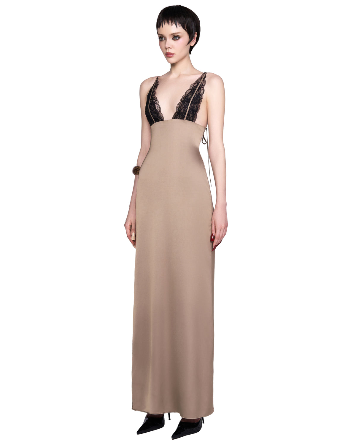 Gaga Dress (Brown) by LSOUL
