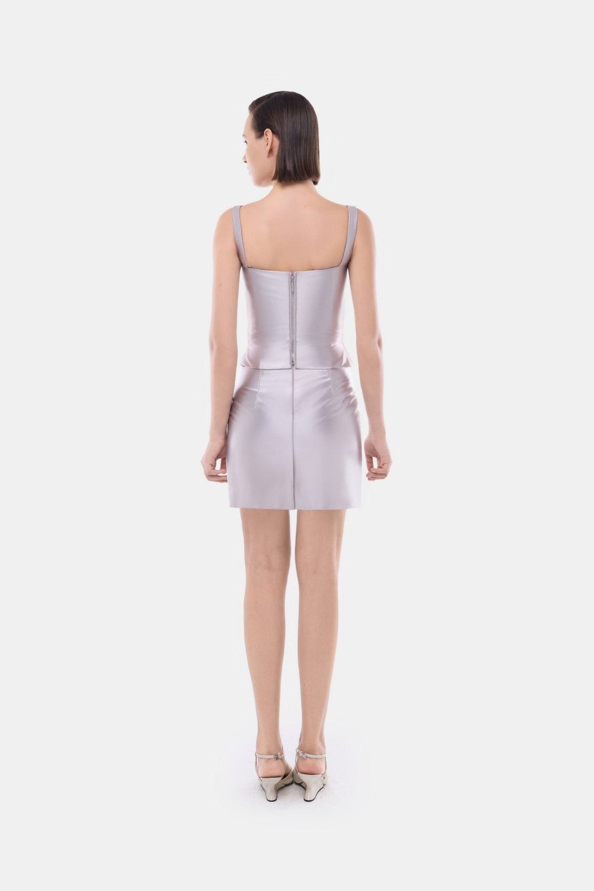 Violet Ditsy Floral Mini Skirt by Montsand