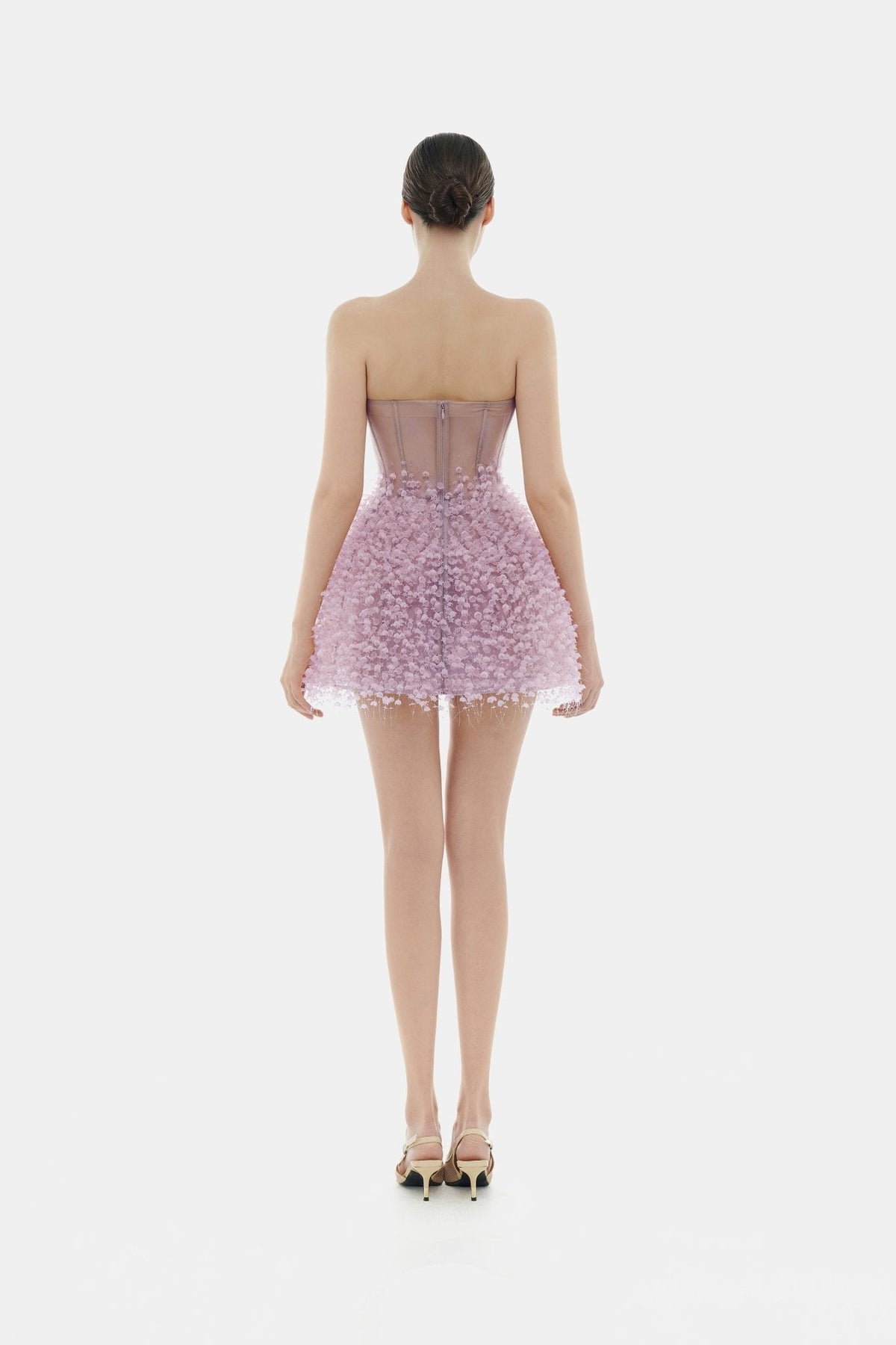Violet Flowers Mini Dress by Montsand