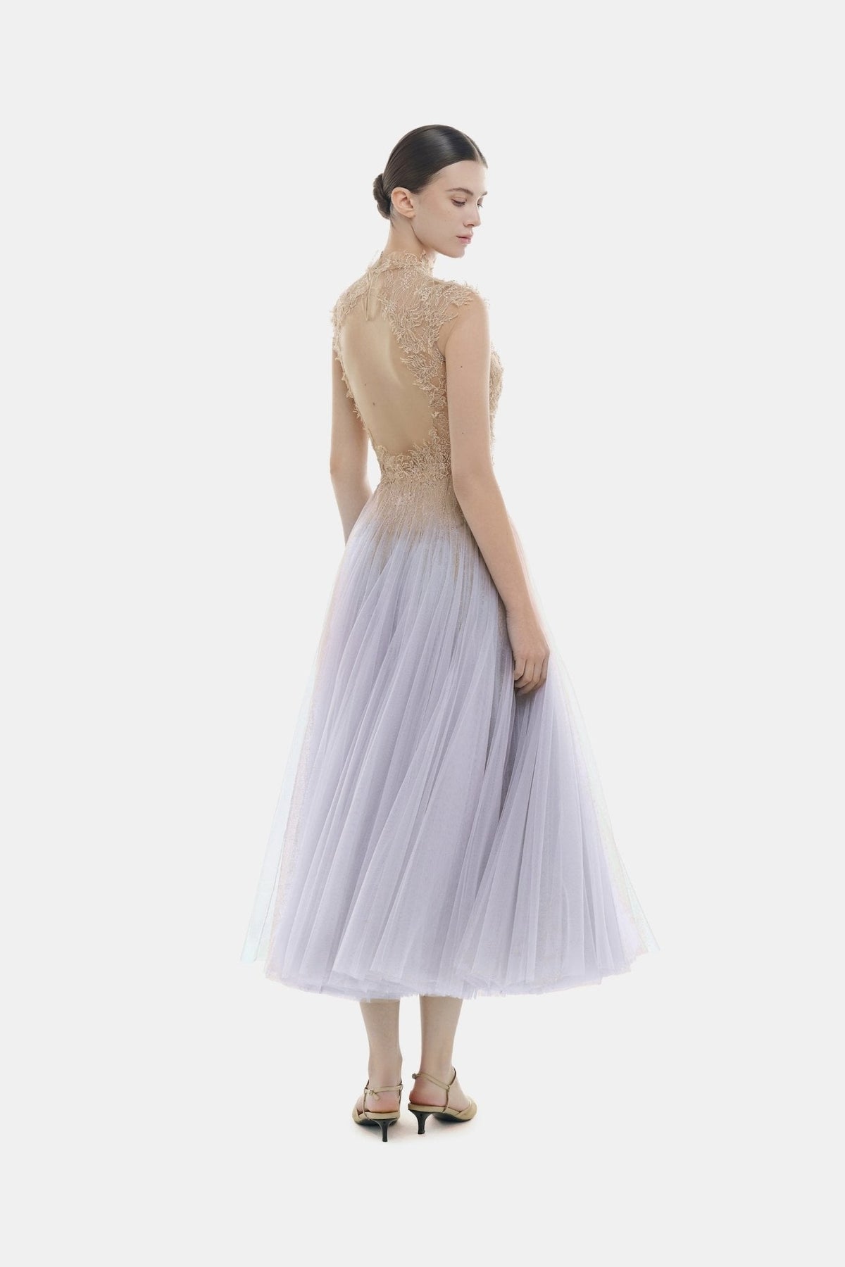 Baby Violet Ombré Cut-Out Lace Dress by Montsand