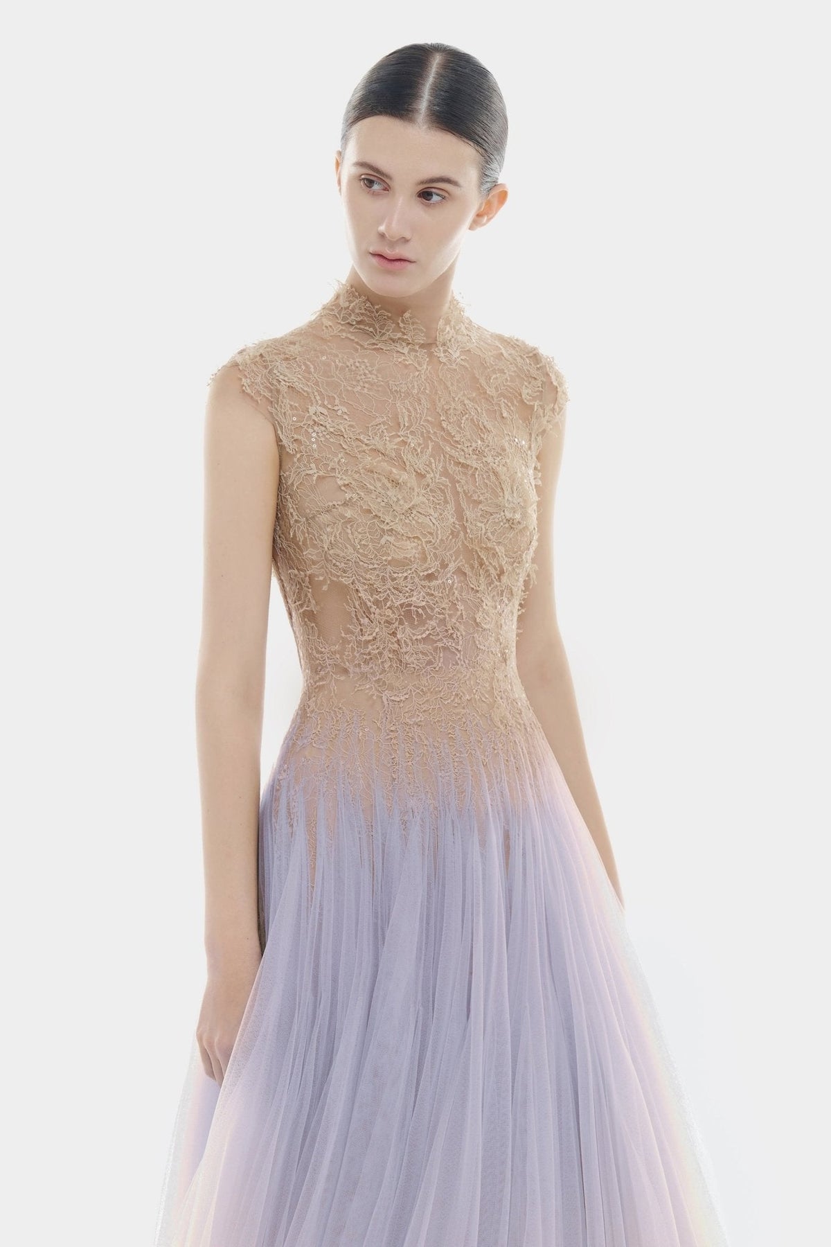 Baby Violet Ombré Cut-Out Lace Dress by Montsand