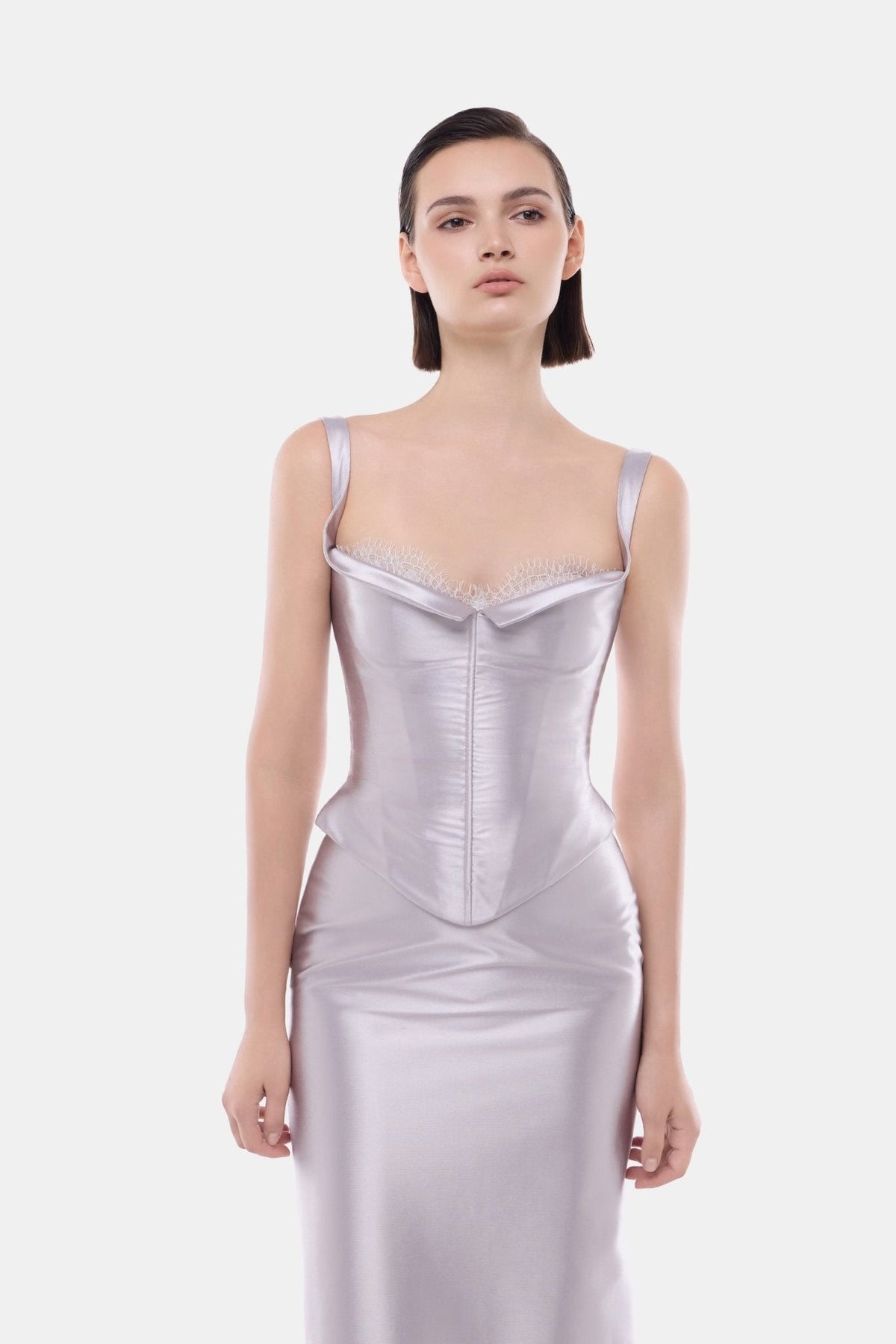 Violet Satin Corset Top by Montsand