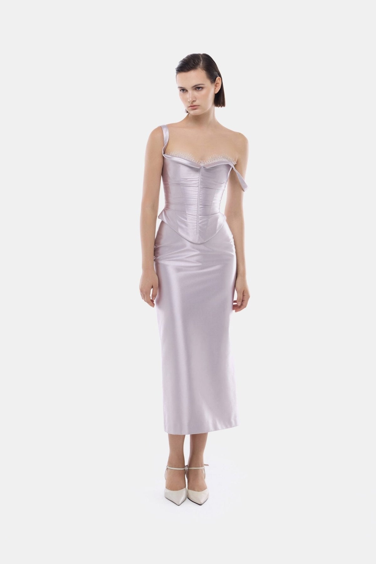 Violet Satin Corset Top by Montsand