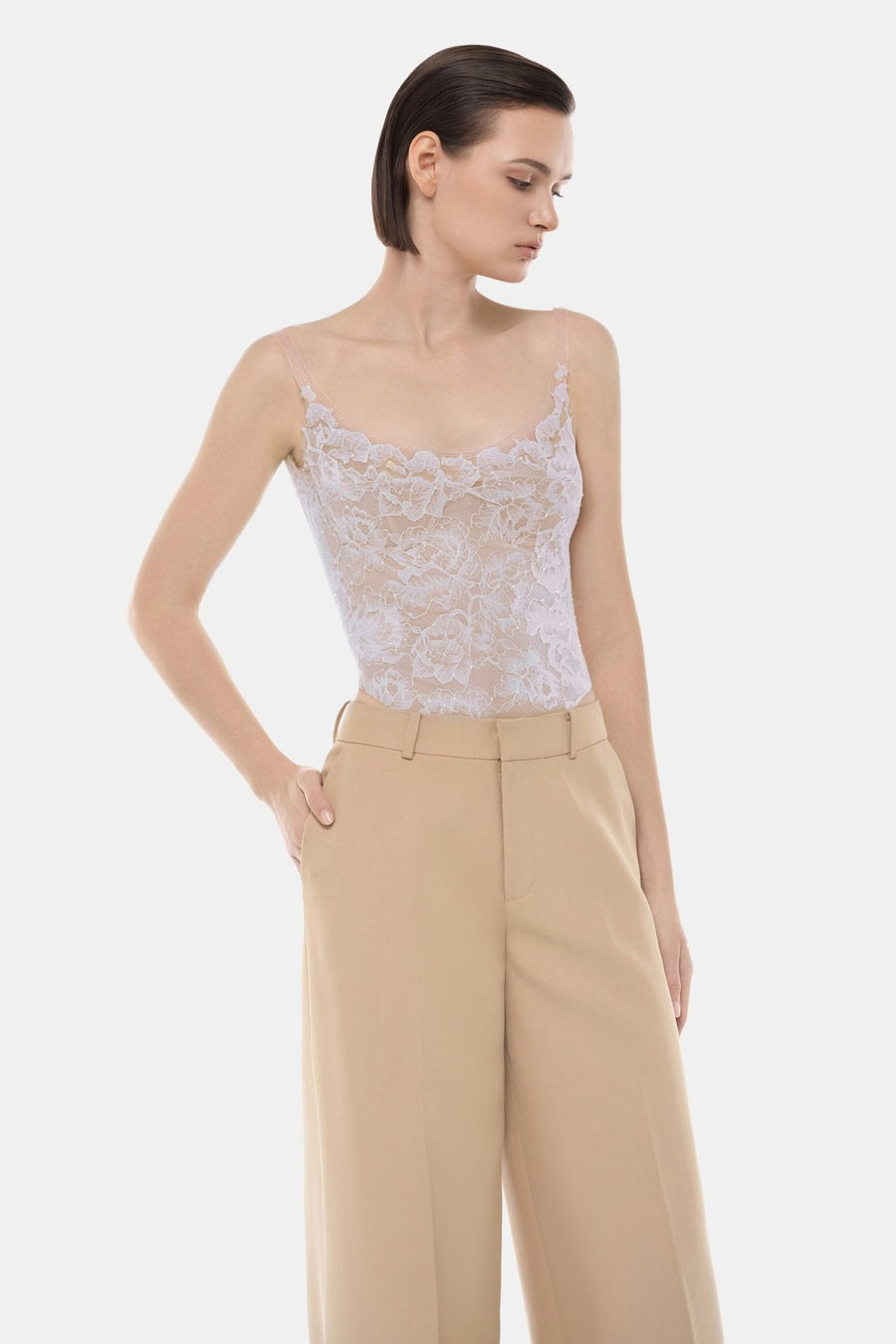 Violet Sheer Lace Top