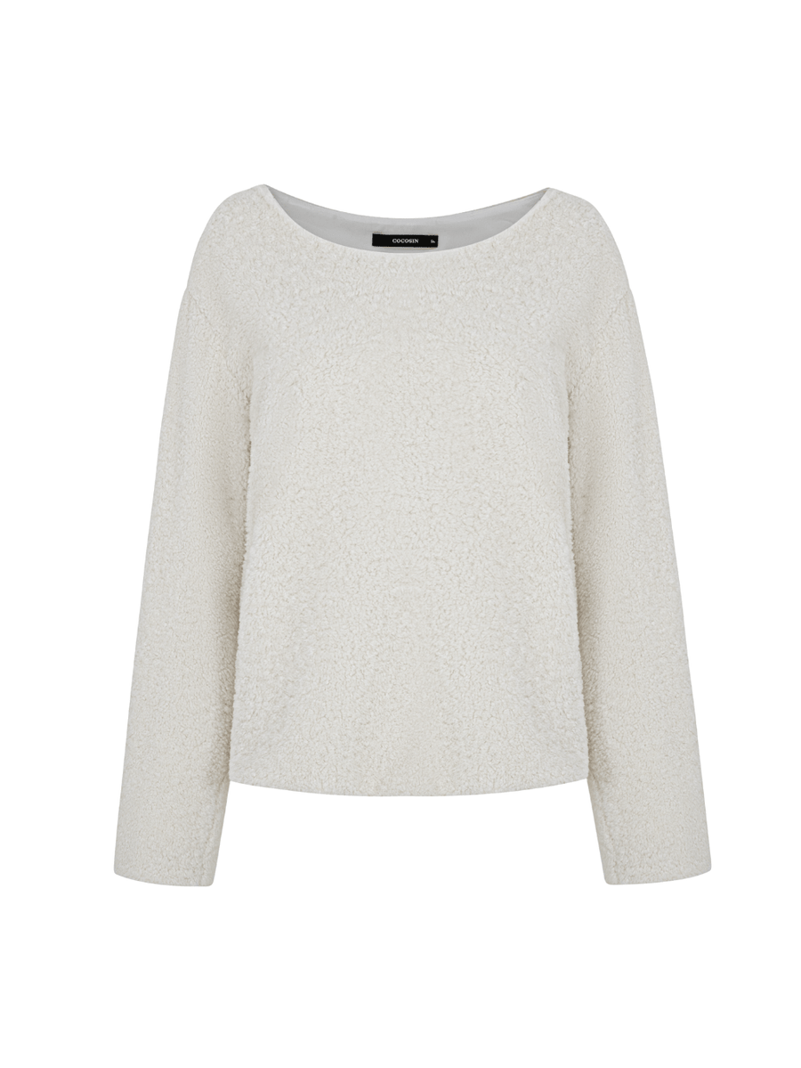 White Faux Fur Top
