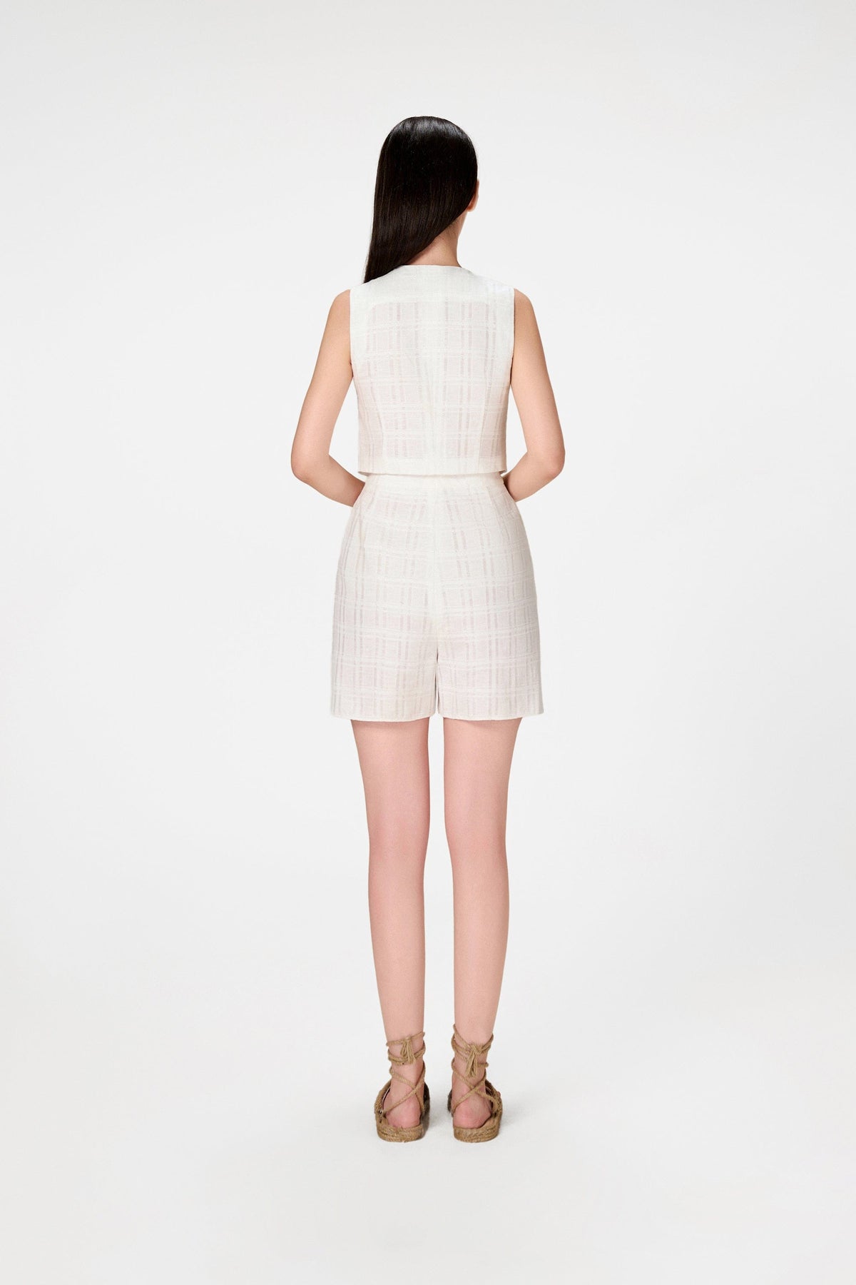 White Linen Shorts by Montsand